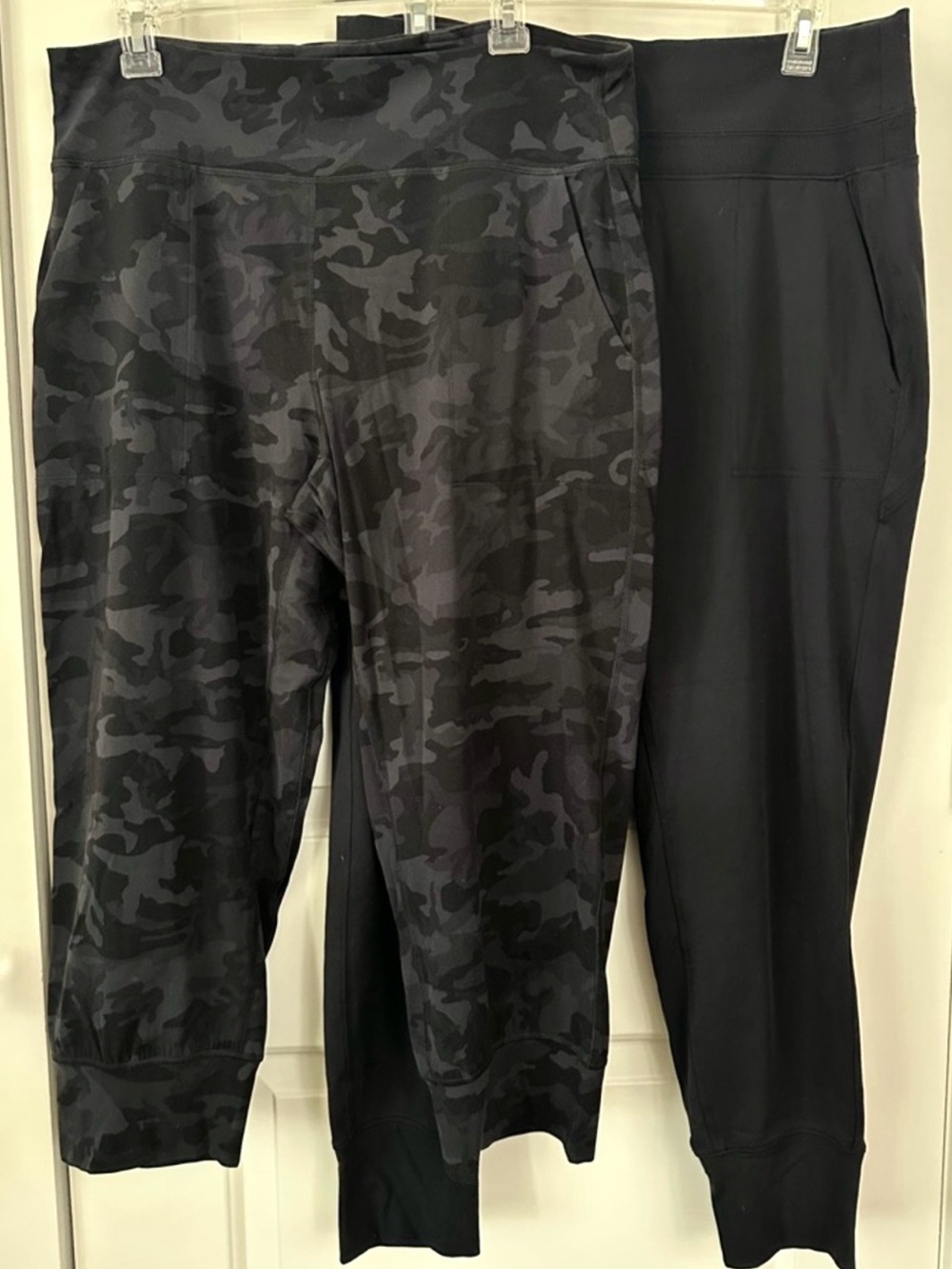Lululemon Athleta Joggers Size 12 Black Camo Athleisure Pants Set - 2 pairs!
